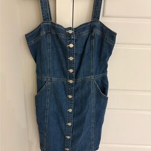NWT - Levi's Blue Denim Dress with Button Detail